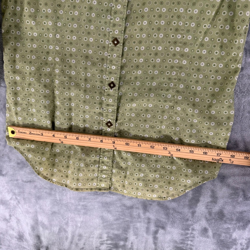 Ariat‎ Womens Long Sleeve Western Shirt Green PEARL snap  Size M Medium - Picture 7 of 12